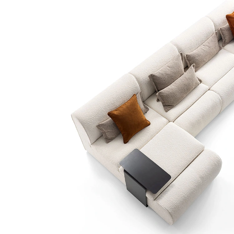 Luxury Living Room Sofas L Shape Fabric Sofa Set Furniture Modern