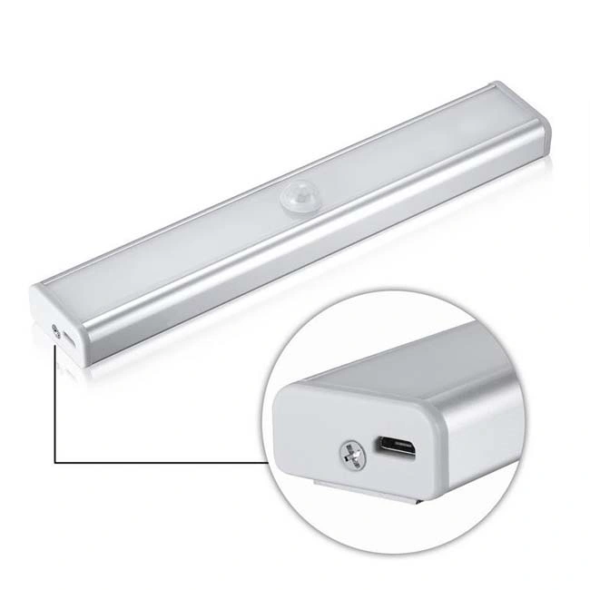 USB Rechargeable 10 LEDs Motion Sensor Cabinet Light