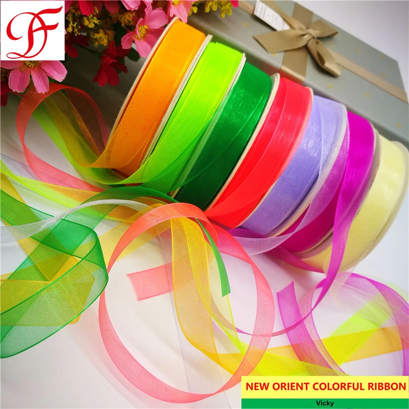 Factory Supply Nylon Sheer Organza Ribbon Grosgrain Satin Ribbon Hemp Ribboin Jute Ribbon Nastri Doppio Raso Fitas Cetim for Decoration/Wrapping/Garments/Gifts