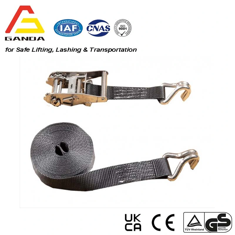 35mm/2t Cargo Lashing Strap with Double Hook