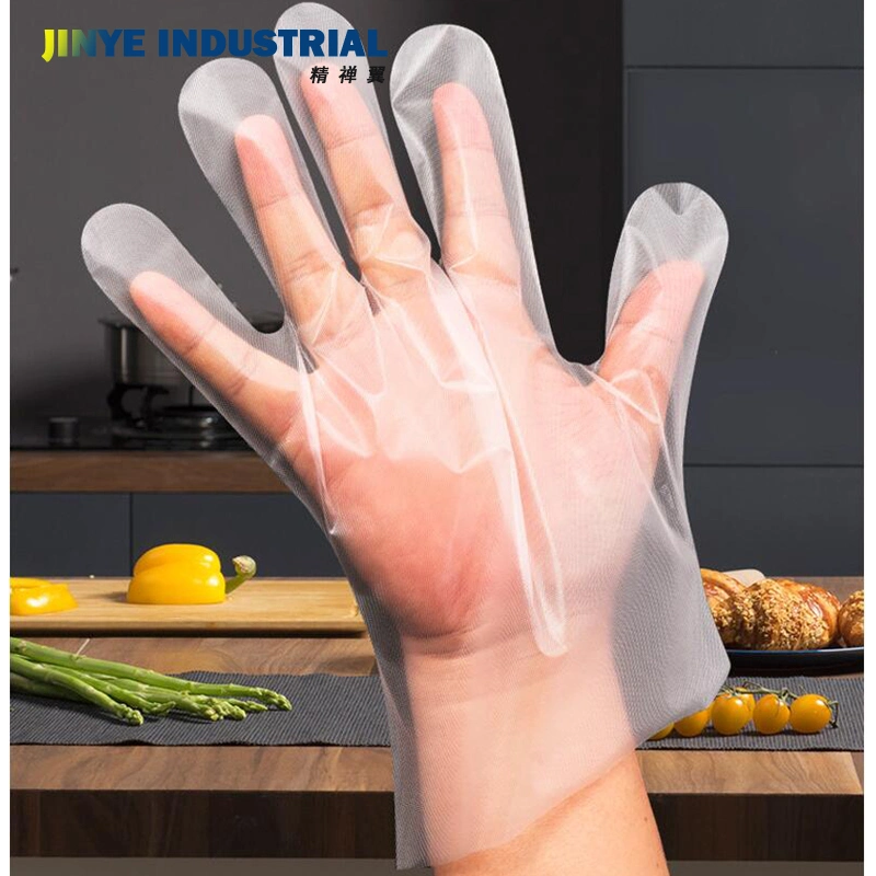 Cocina para uso alimentario claro Plast de polietileno transparente de plástico desechable Guantes de PE