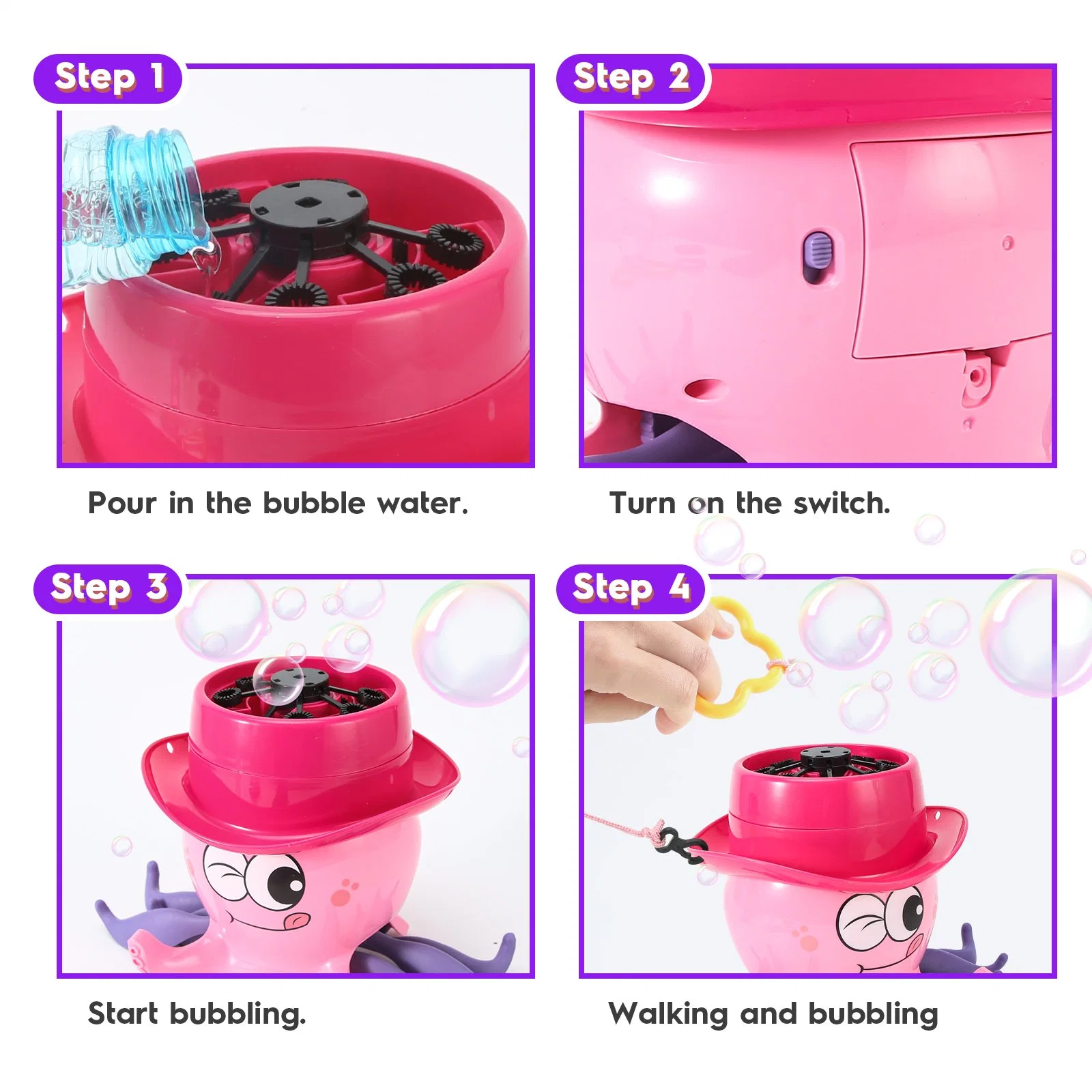 Funny Walking Octopus Bubble Maker Machine