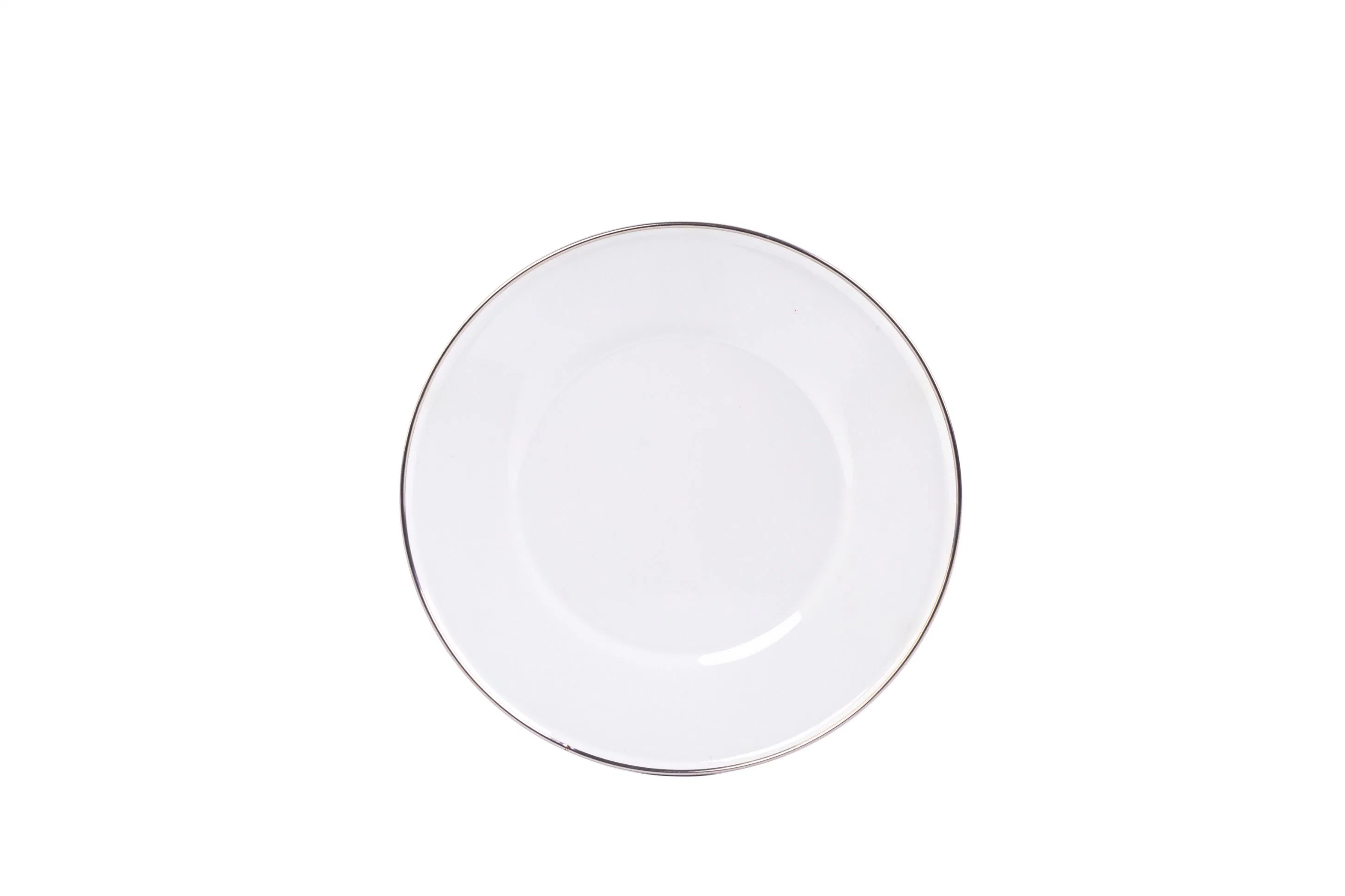 20/26cm Porcelain Dinnerware Luxury High-Quality Enamel Dishes Plates White Plates Porcelain Dinner Plate