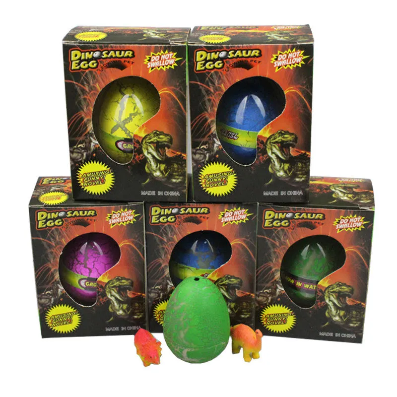 Parte de la educación de niños populares regalo sorpresa para incubar la magia de agua crecen EVA Pescado de Pascua huevos de dinosaurio Unicorn Toy
