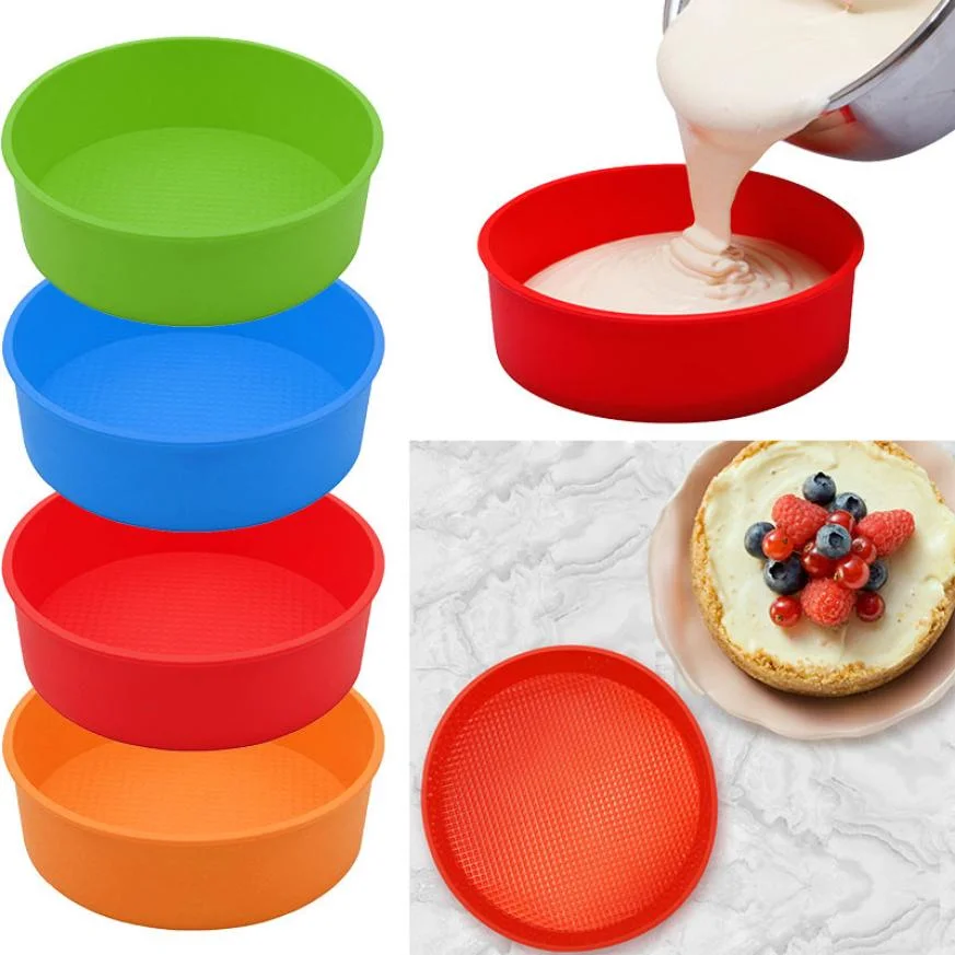 High Quality BPA Free Kitchen Cooking Supplies Round Muffin Cupcakes Liners Reusable Silicone Cake Mould Baking