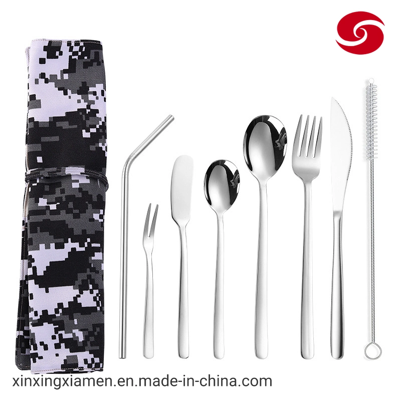 Eco-Friendly Portable Stainless Steel Cutlery Set Reusable Dinnerware