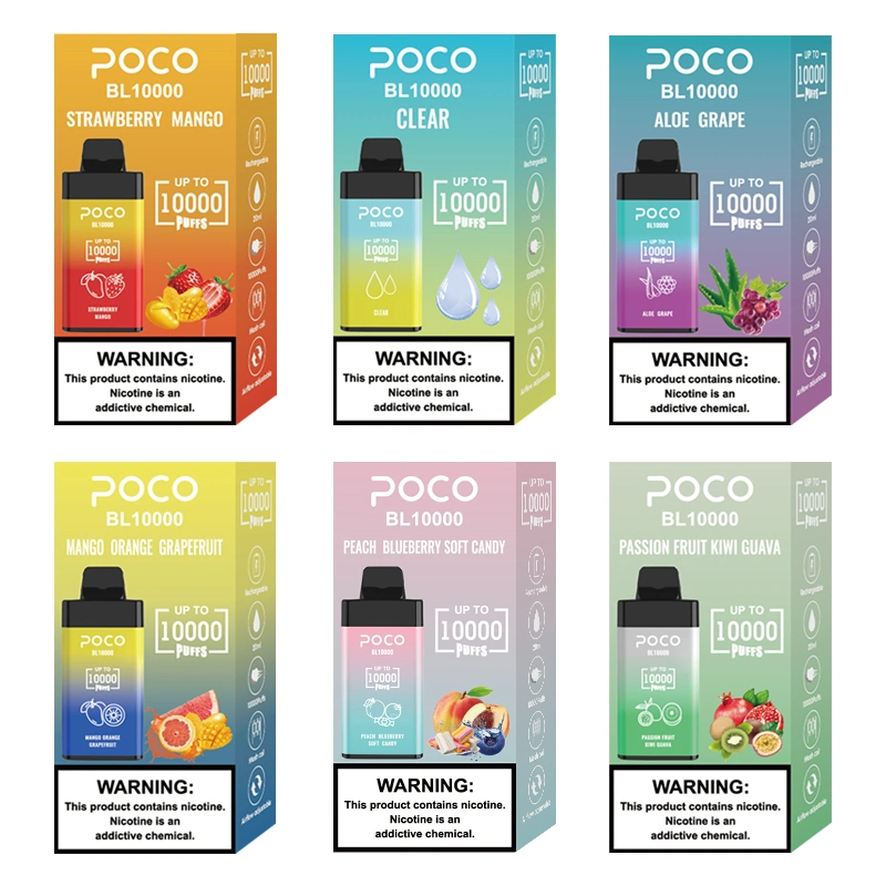 Poco 10000puffs Disposable/Chargeable Vape Wholesale/Supplier Price in Stock Mesh Coil 20ml 0%2%5%0/2/5