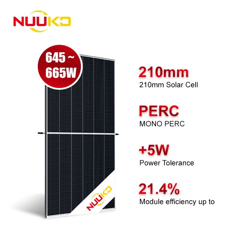 Popular Nuuko Solar Panel Industrial Solar Module 210mm Cell 645-670W