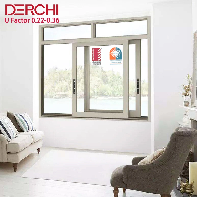 DDerchi Good Quality Aluminium Profile نافذة منزلقة أفقياً نوافذ زجاجية والباب