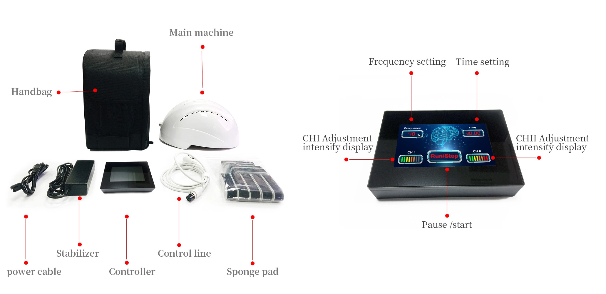 Melhorar a circulação sanguínea 810nm LED Máquina de terapia capacete de PBM