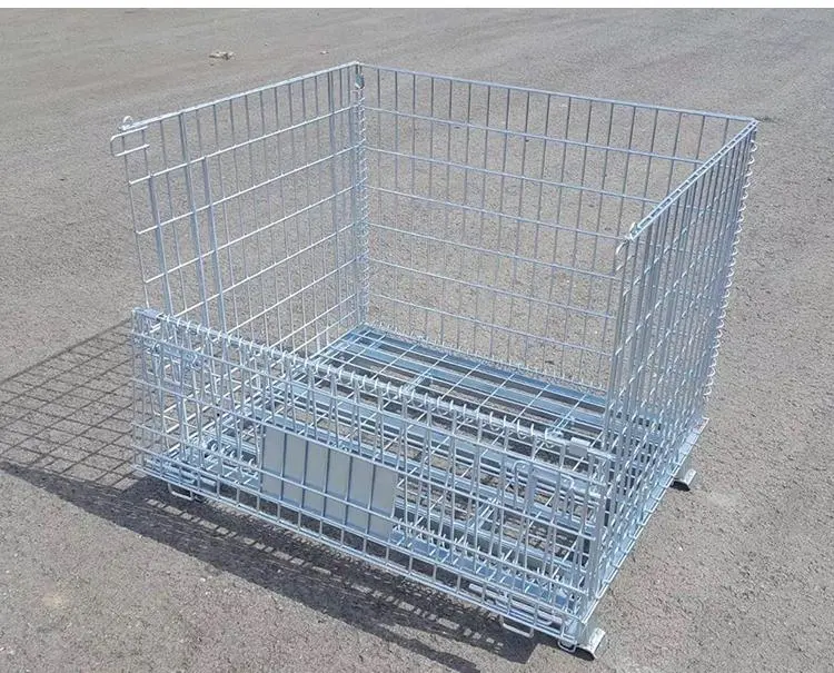 Galvanized Foldable Cage/Steel Wire Mesh Container/Pallet Storage Box