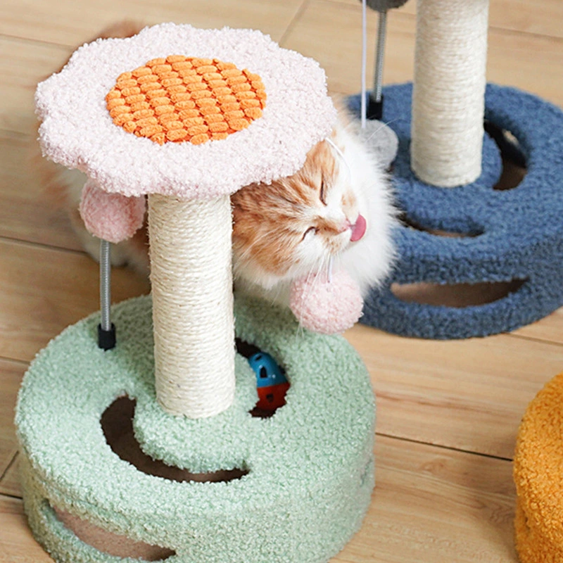 High Quality Cat Toys Sisal Rope Scratching Post Single Column Cactus