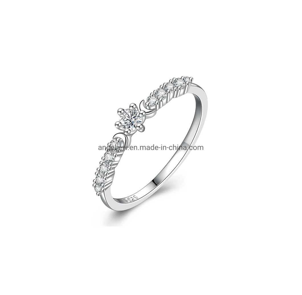 Wholesale Fashion 925 Silver Fine Jewelry Finger 6A CZ Women Ring