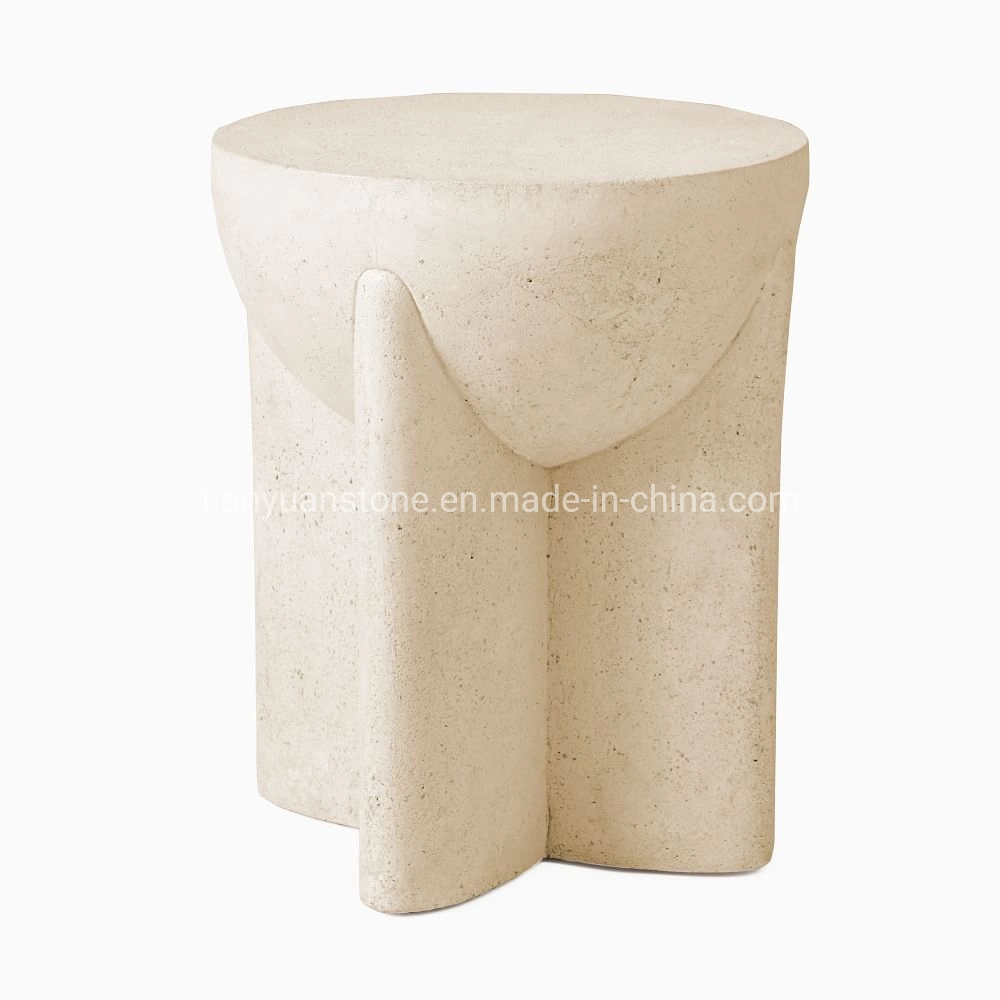 Natural Stone Living Room Furniture Sofa Bed End Side Table Luxury Modern Travertine Marble Coffee Table Nordic