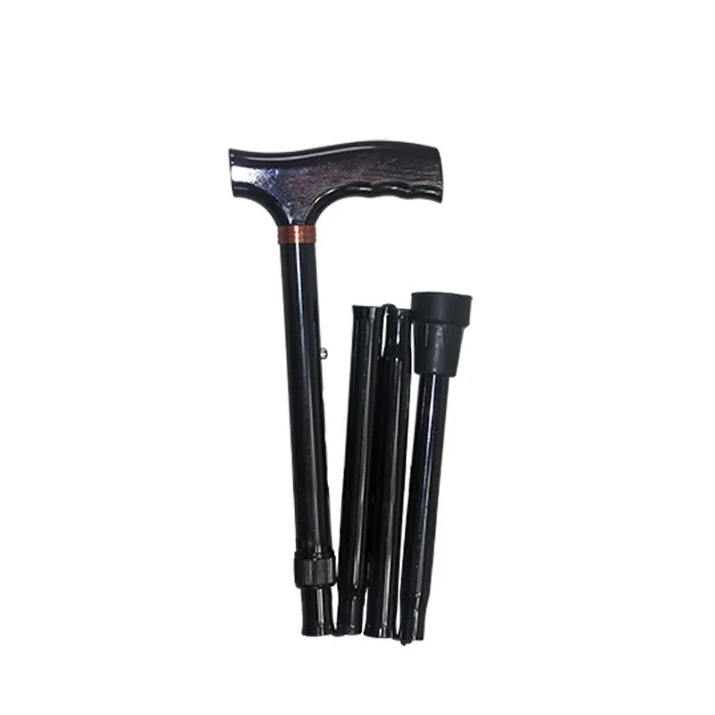 Elderly Telescopic 4 Section Aluminum Folding Cane Adjustable Foldable Walking Stick