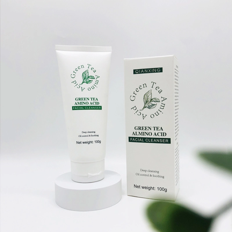 Organic Amino Anti Acid Cleansing Green Tea Face Wash Facial Foam Cleanser