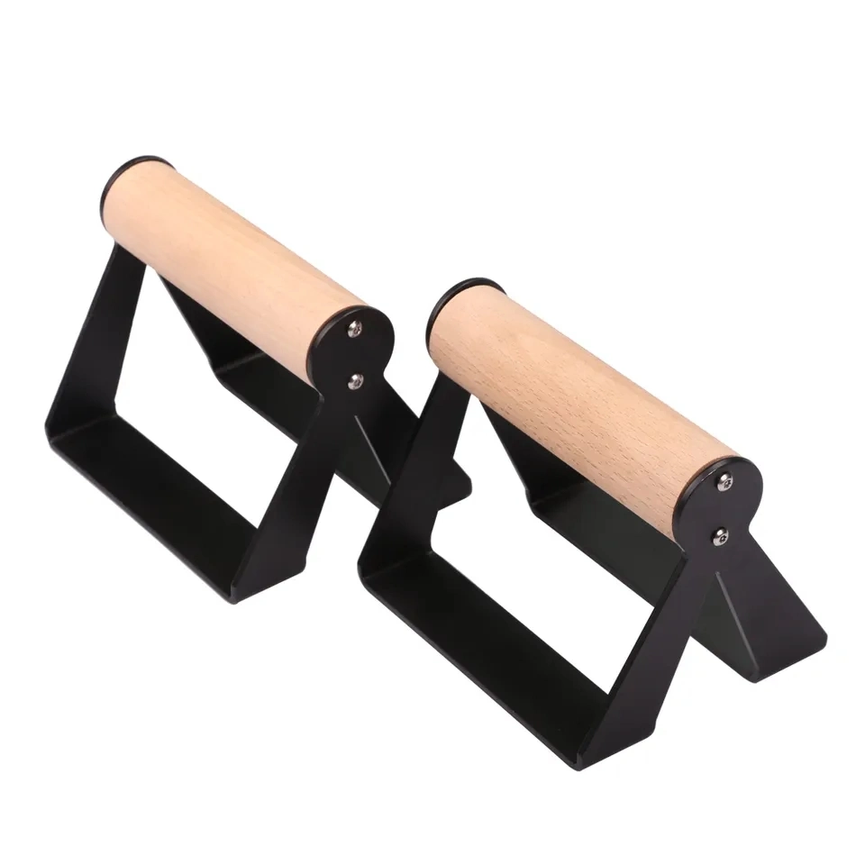 Home Gym Fitness Portable Exercise Equipment Handles Wood Push up Stands Bar