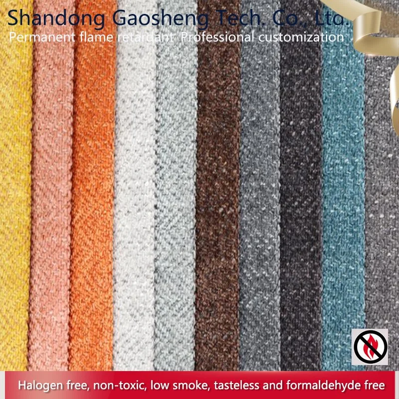 Customized Woven Flame Retardant Sofa Linen Look Upholstery Fabric for Cushions and Chairs