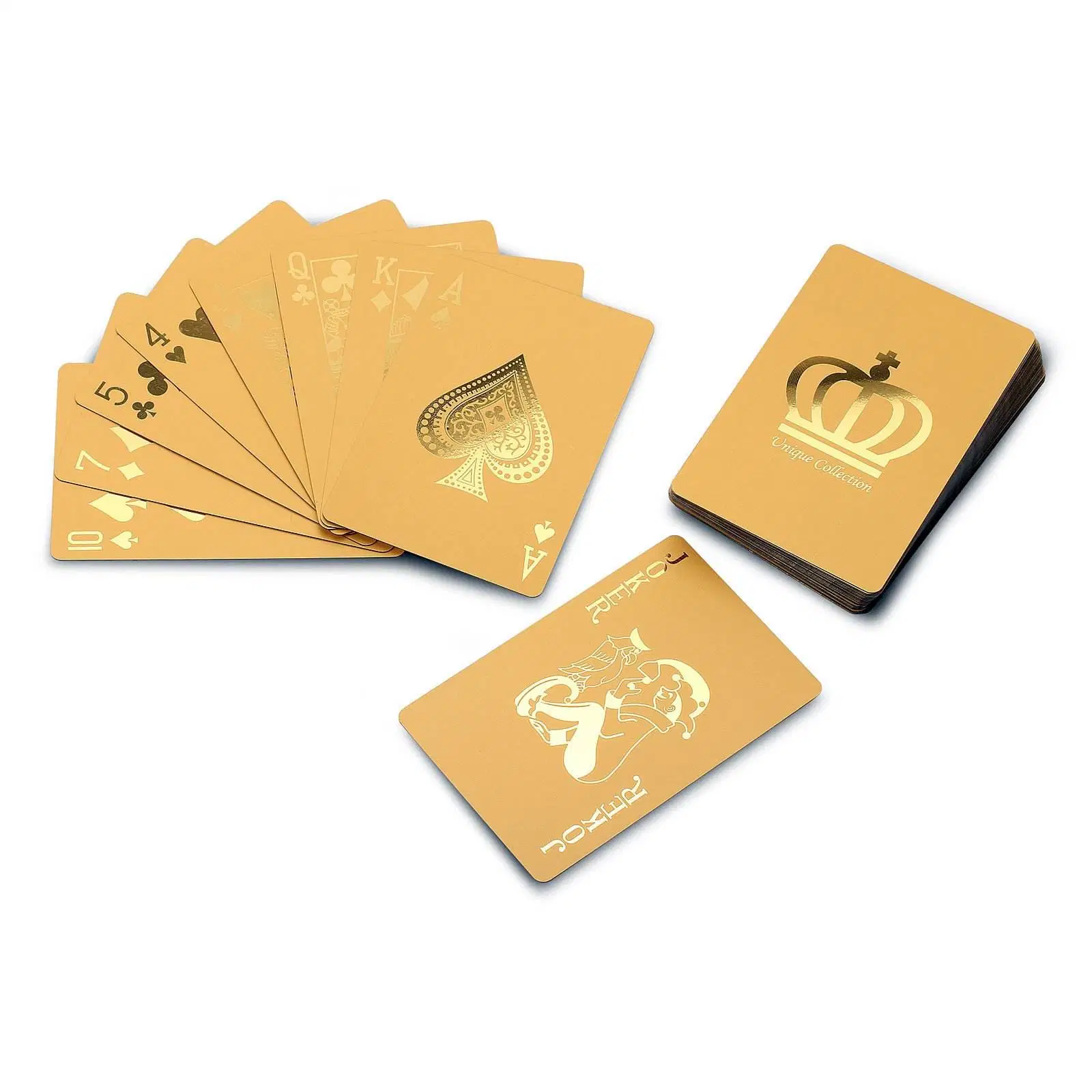 Logo personnalisé impression carton Koweït plastique Or Magic jeu jouer Cartes