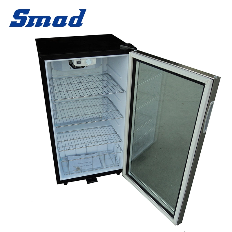 Encimera Smad pantalla mini nevera mini nevera de la puerta de vidrio comercial