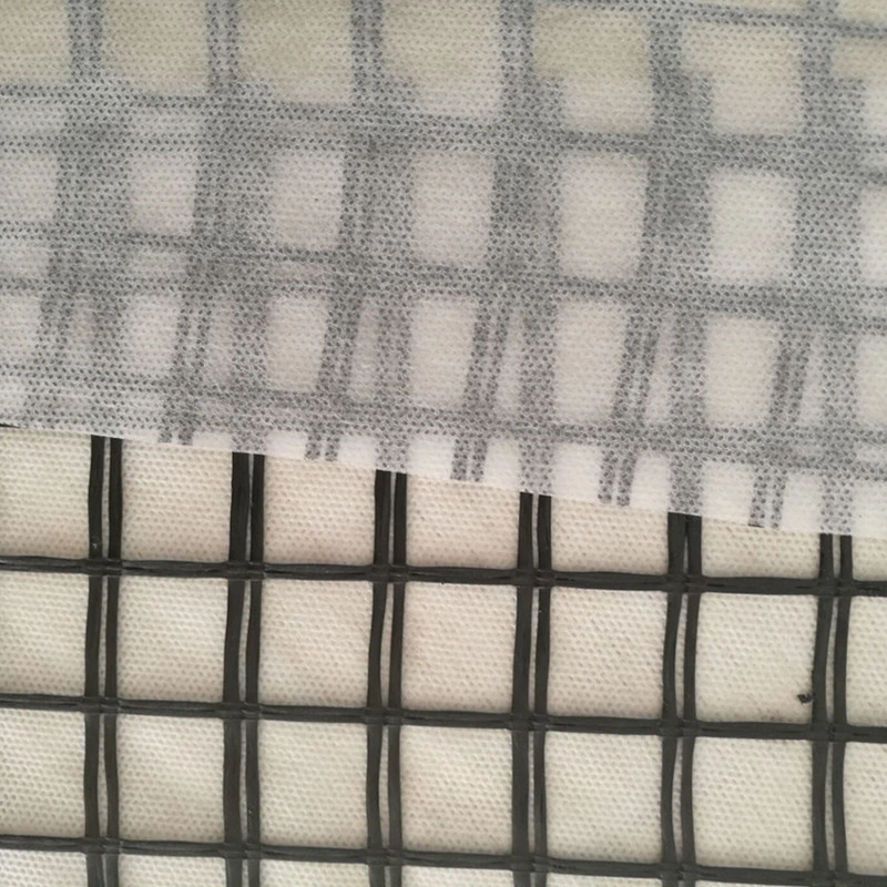 Composite Plastic Geogrid Fiberglass Grid PP Biaxial Geogrid Compound with Nonwoven Geotextile for Roadbed Geogrids Global Hot Sale