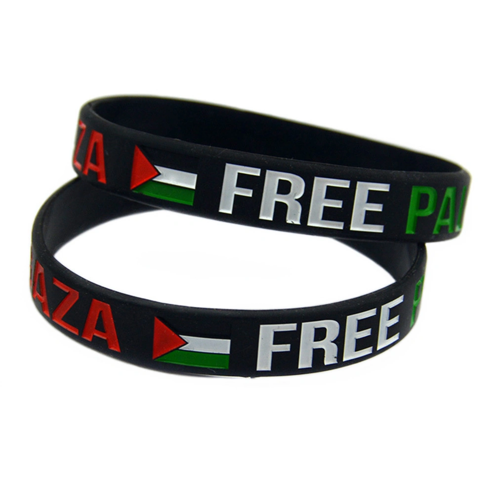 Großhandel/Lieferant Preis Gummi Armband Free Palestine Flagge Silikon-Armband