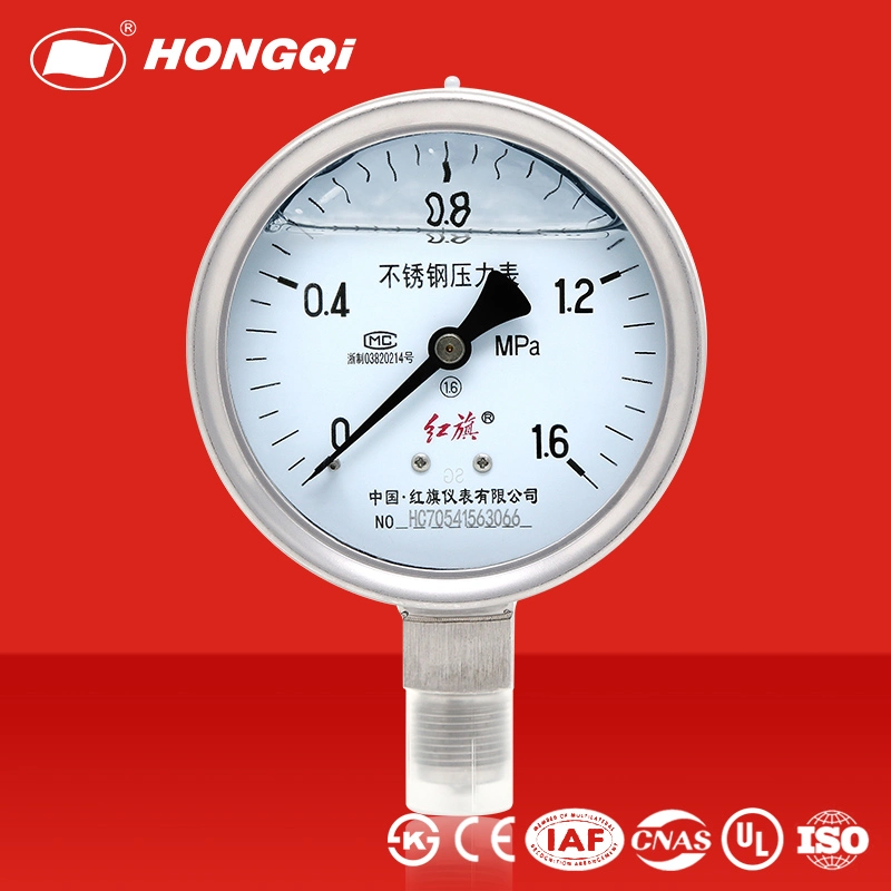 100mm Safety Case Dry Filled Process Pressure Gauge, Stainless Steel Tube and Socket