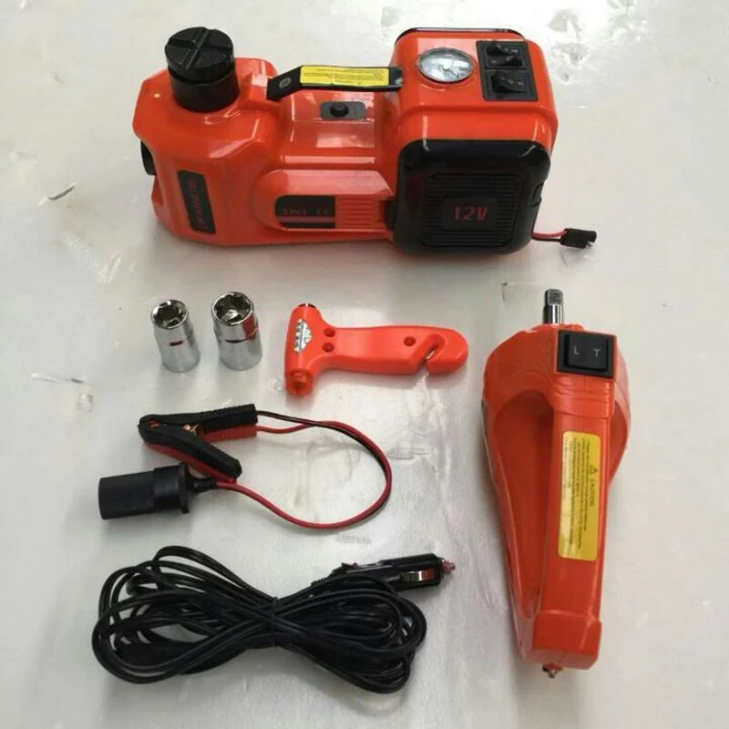 4 in 1 5t 12V Electric Jack Air Pump and Eclctric Impact Wrench Electric Car Hydraulic Jack