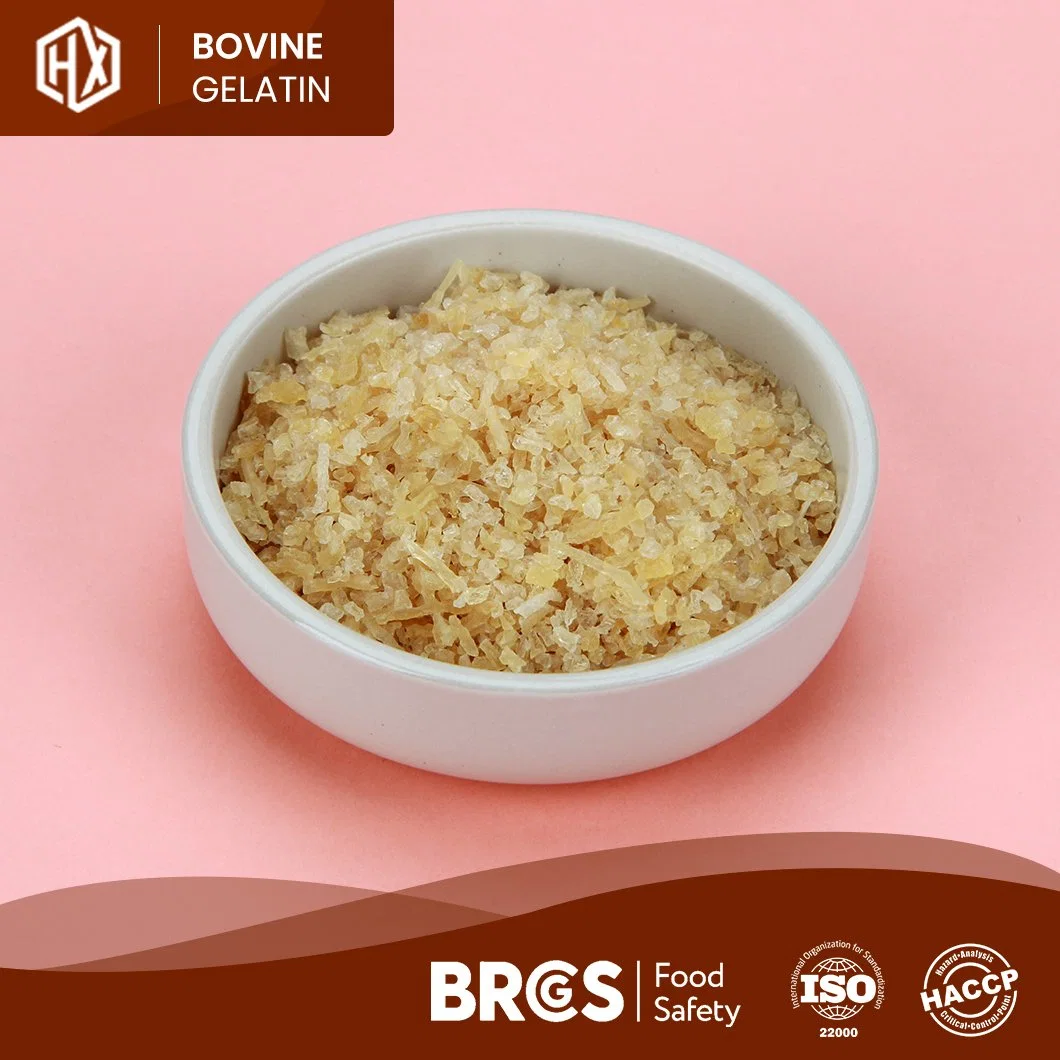 Haoxiang piel bovina de calidad alta gelatina comestible de alta pureza bovino Gelatina de piel fábrica de porcelana OEM Gelatina hidrolizada de piel bovina personalizada