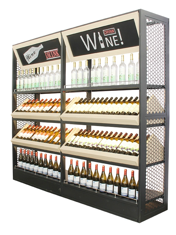 Best Sale Gondola Supermarket Wine Display Shelf