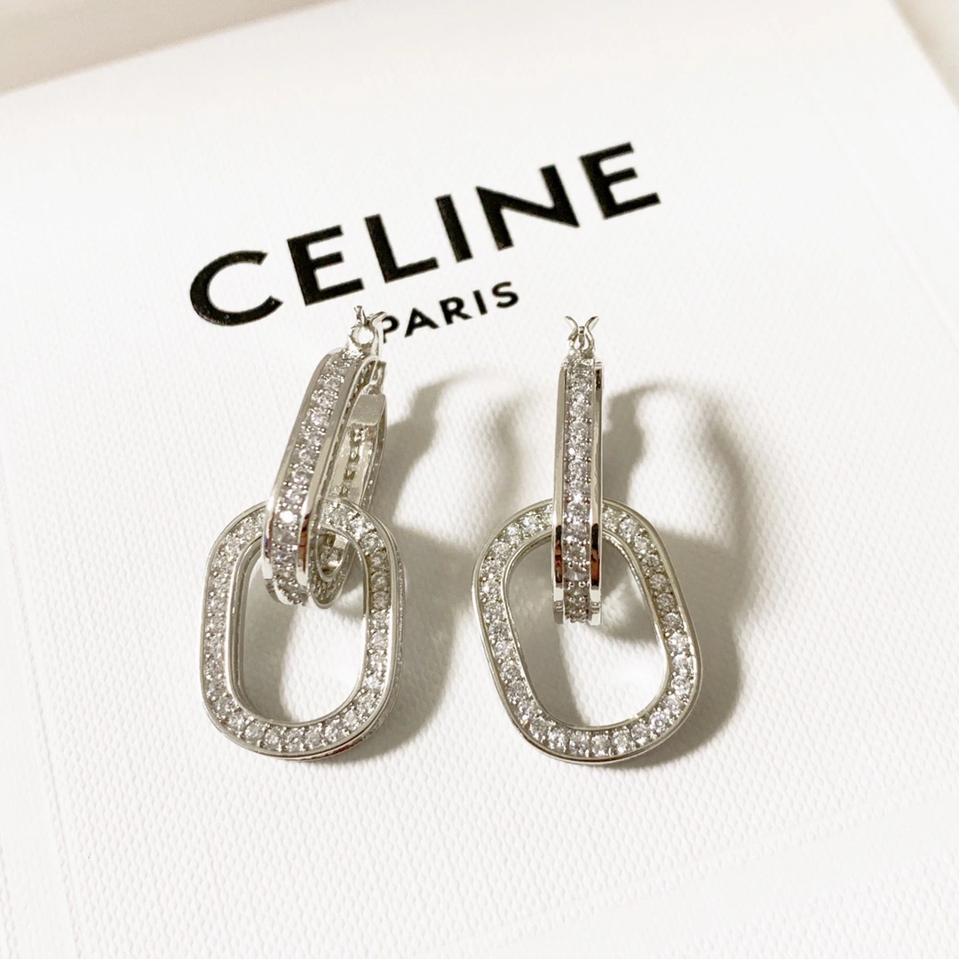 2023 Earrings for Women Party Silver Popular Brands Designer Luxury Diamond Earring