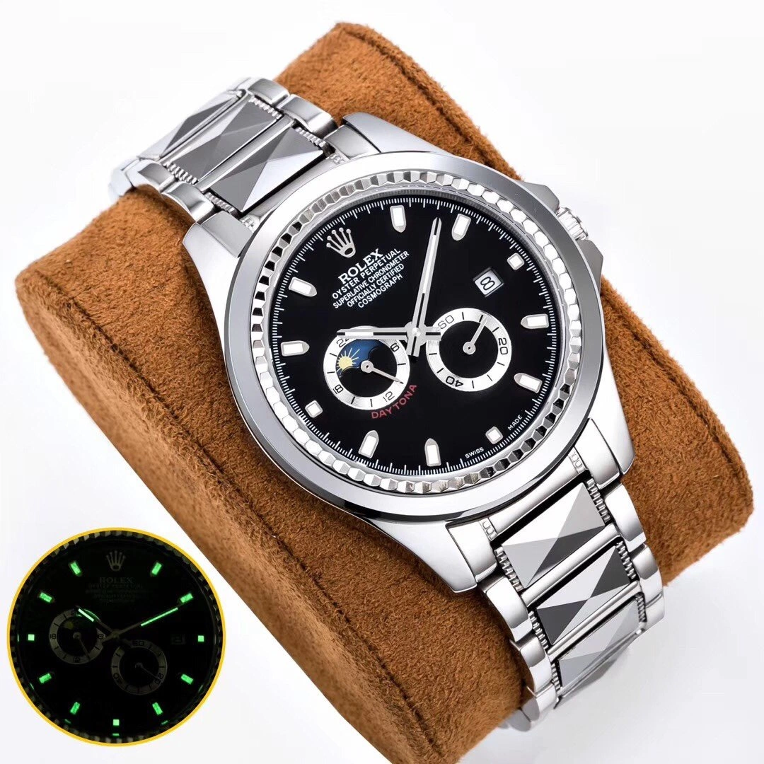 Männer Marke Design Diamant Wasserdicht Luxus Quarz Uhr Multi Color Armbanduhr