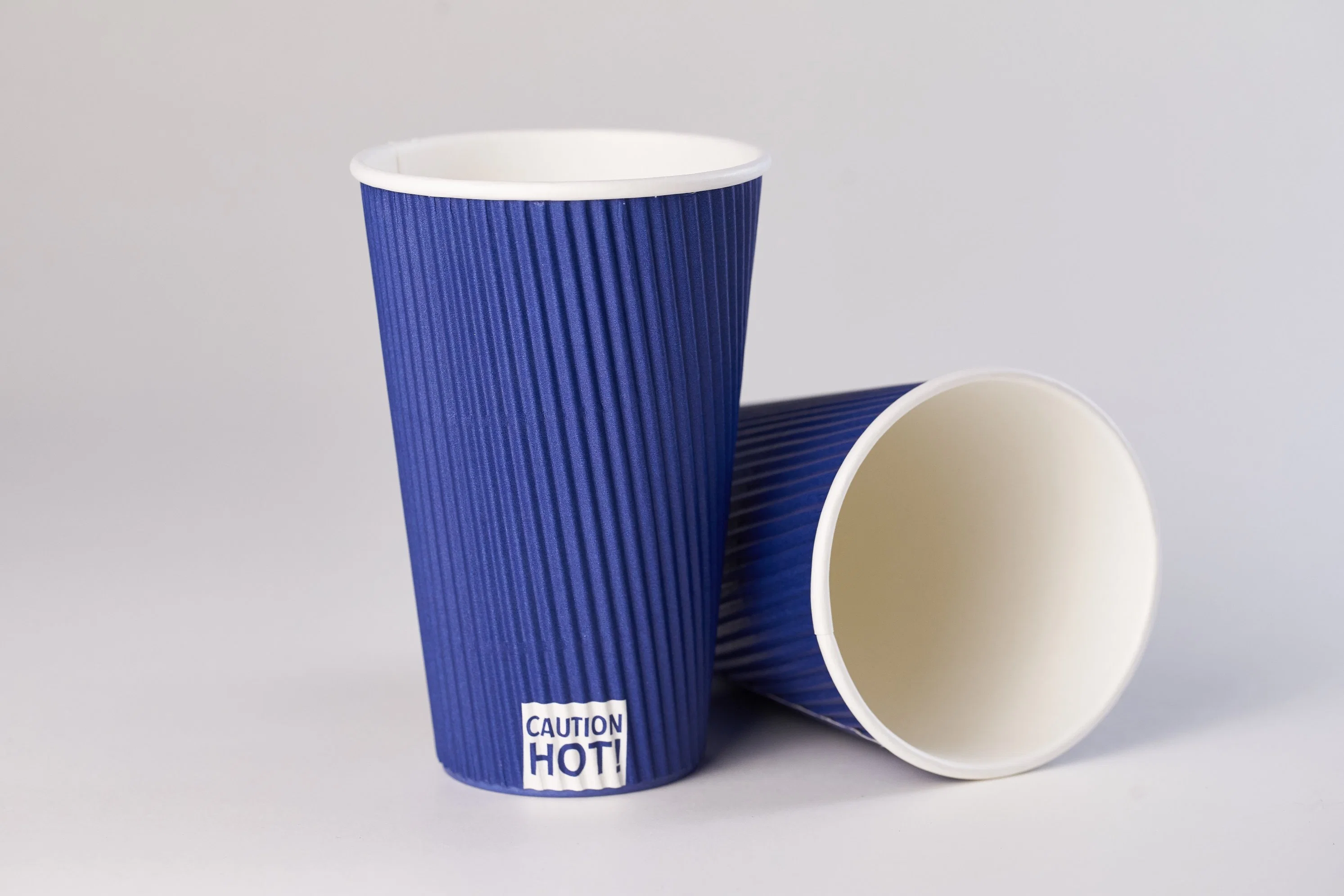 Aqueous Coated Compostable Ripple Double Single Wall Disposable Hot Coffee Tea Paper Cups