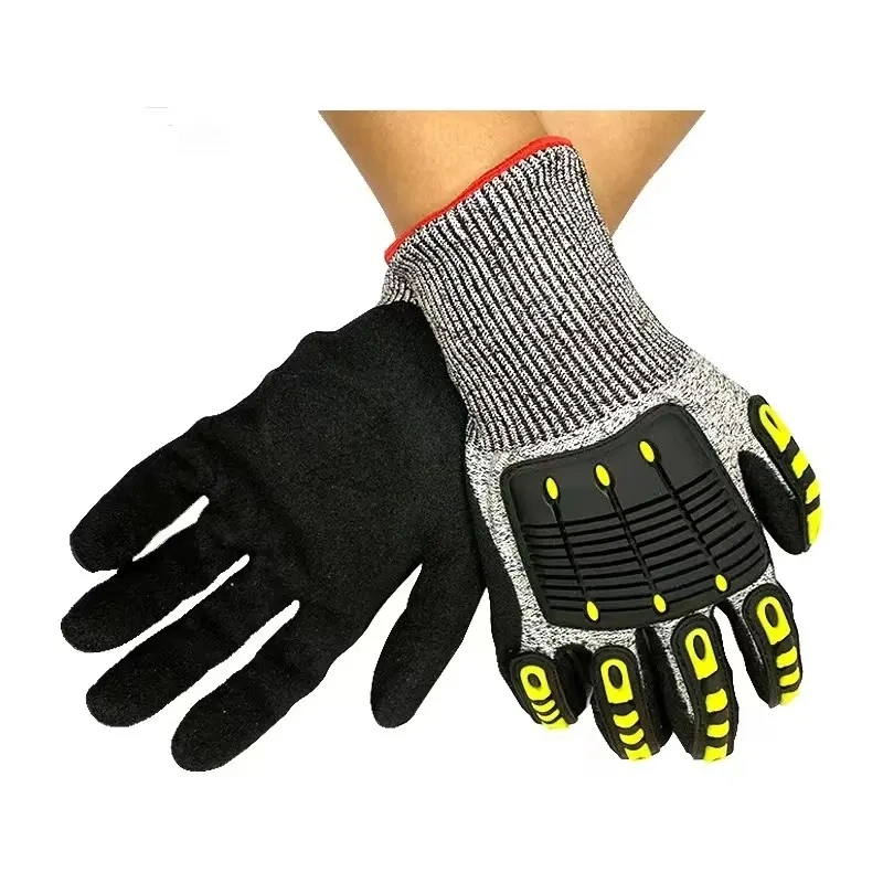 Good Quality Factory Directly Polyester Cotton Cut Resistant Anti-Slip White Work Safety Protection Gloves