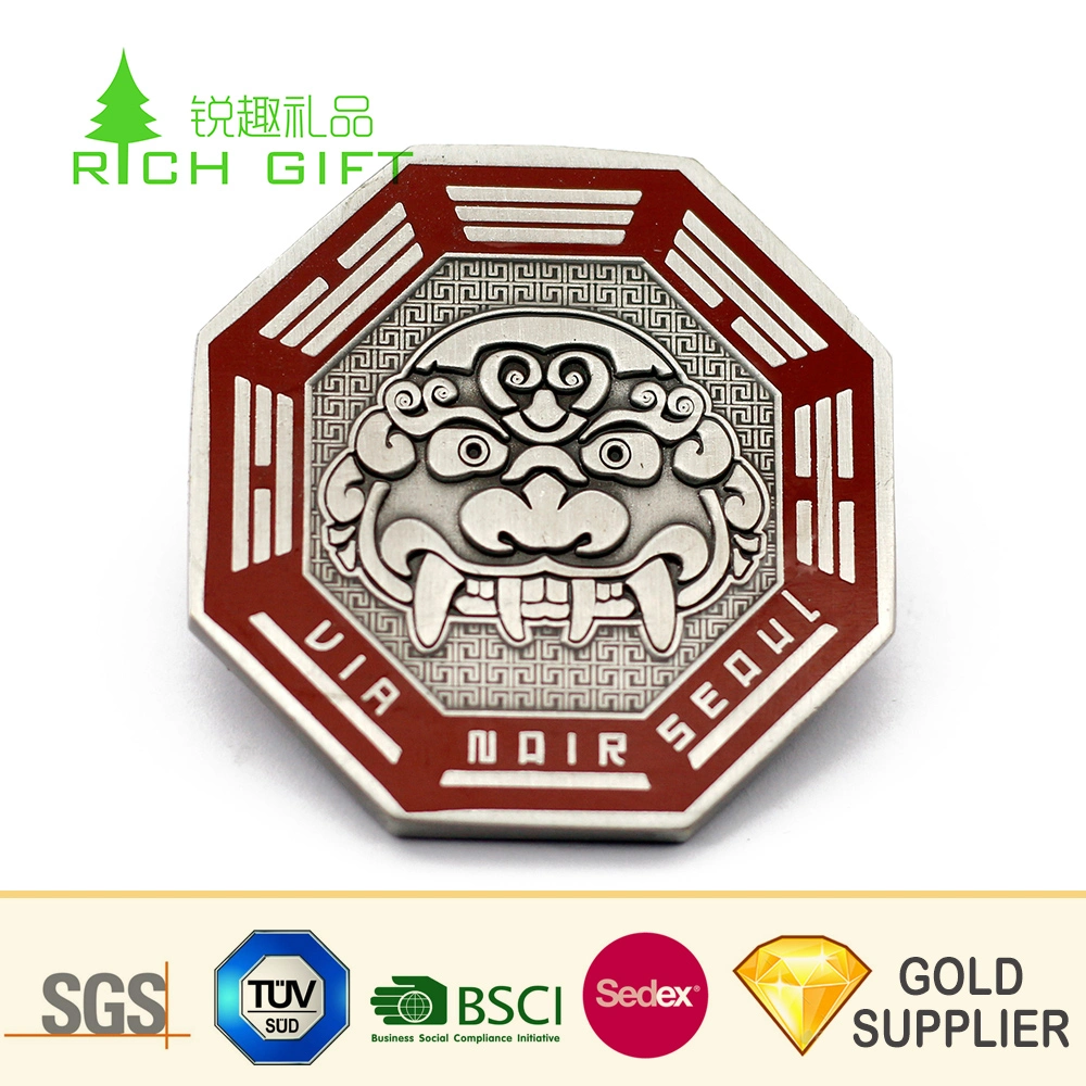 Wholesale/Supplier China Custom Cheap Metal Chrome Raised Logo Ancient Old Copper Military Souvenir Coins