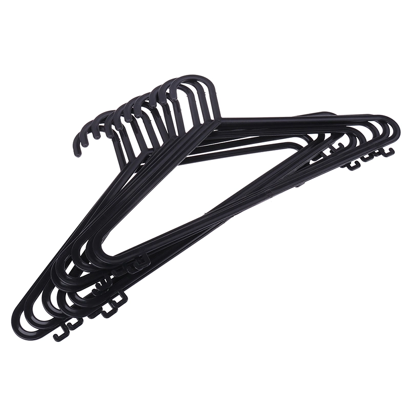 Wholesales Black White Color High Quality Adult Plastic Transparent Notched Round Hook Hangers with Pants Underwear Clips