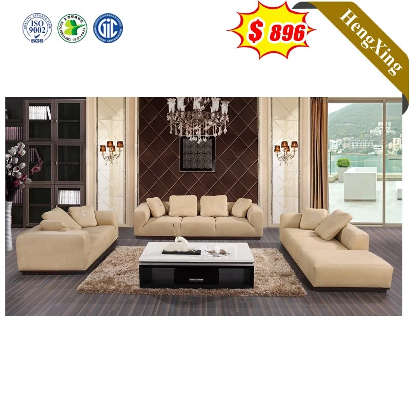 Nordic Leather Wooden Corner Sofa for Living Room Sofa