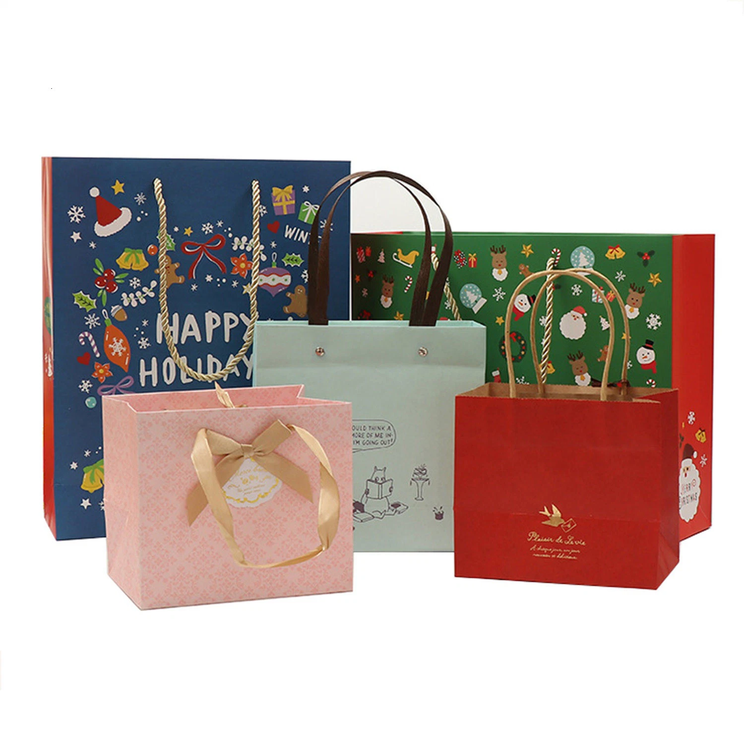 Gift Spot Paper Bags Creative Art Offset Printing Shopping Bag Free Samples Accept