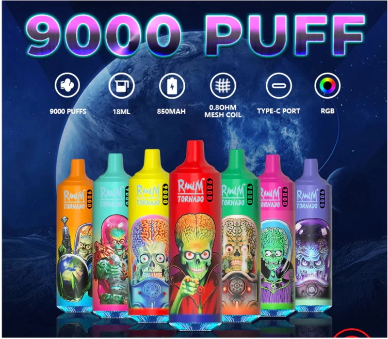 Free Sample Randm Tornado 9000 Puffs Disposable/Chargeable Vape Pod with 38 Flavors