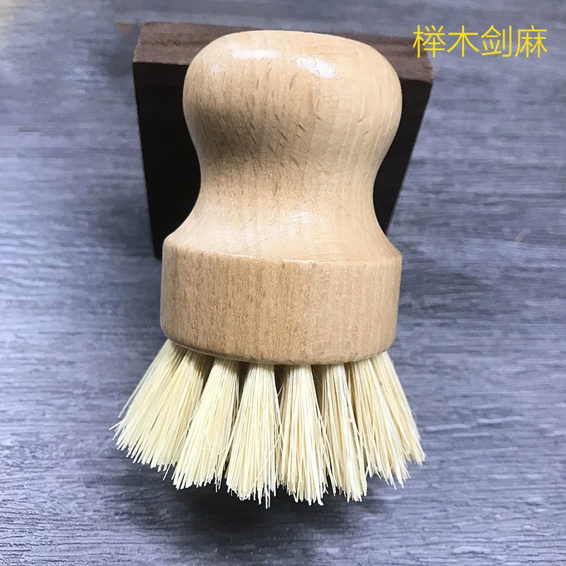 Fabricant promotion Vente en gros bambou durable Sisal Palm Pot Brush cuisine Jeu de brosses de nettoyage