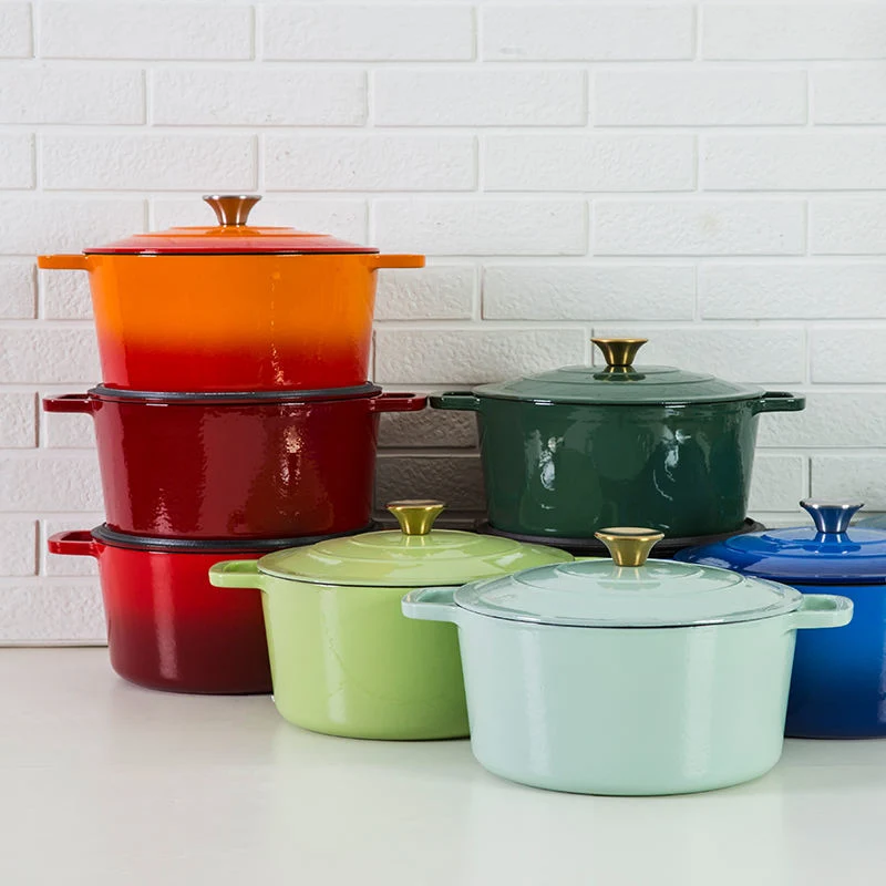 Cast Iron Cookware Pots 28-30 Cm Non Stick Enamel Cast Iron Cookware