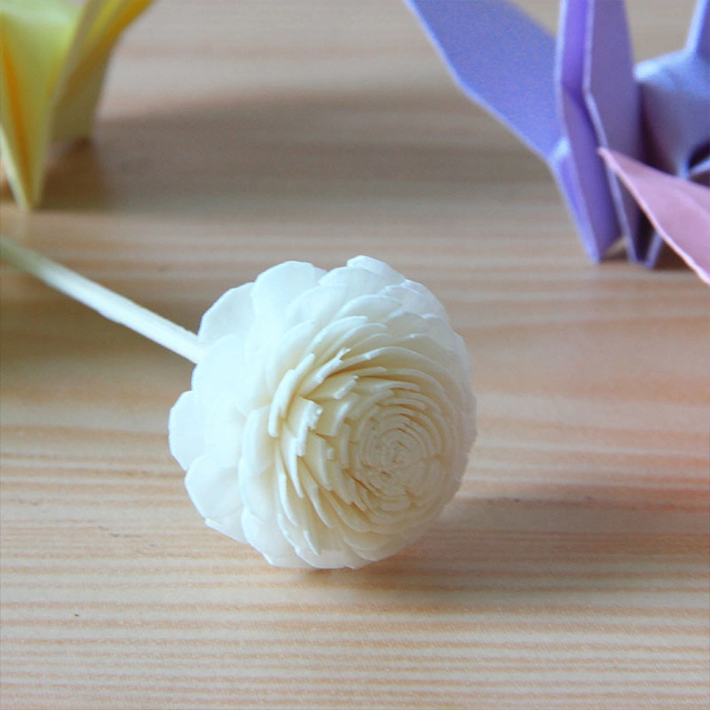 New Model 3mm 4mm Colored Camellia Rose Chrysanthemum Diffuser Stick Wood Aroma Flowers for Essential Oil