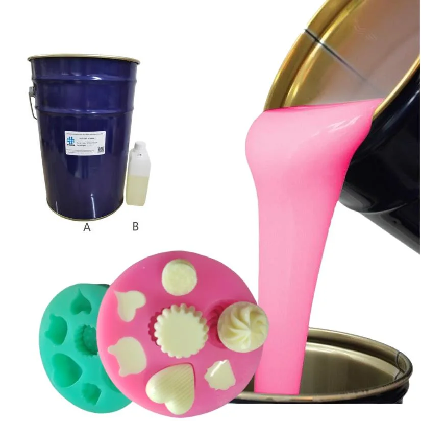 Borracha de silicone líquida rosa para flores/artesanato/doces/chocolate/brinquedos/estuques