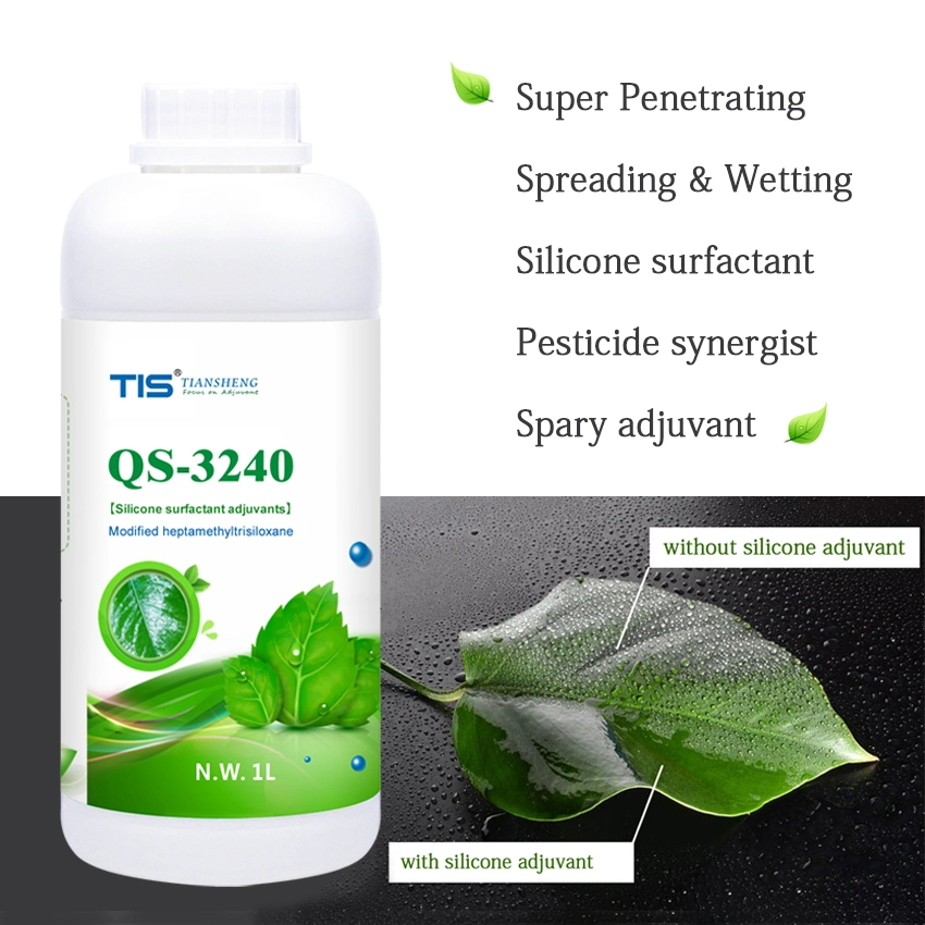 QS-3240 Agricultura Trisiloxane Coadyuvantes de surfactante Agrcolas mezcla de tanque de agente para el Agro Cyhalofop-Methyl Methazone plaguicidas