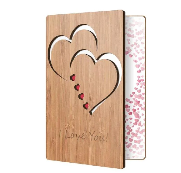 Gifts Wood Valentines Day Card Blank