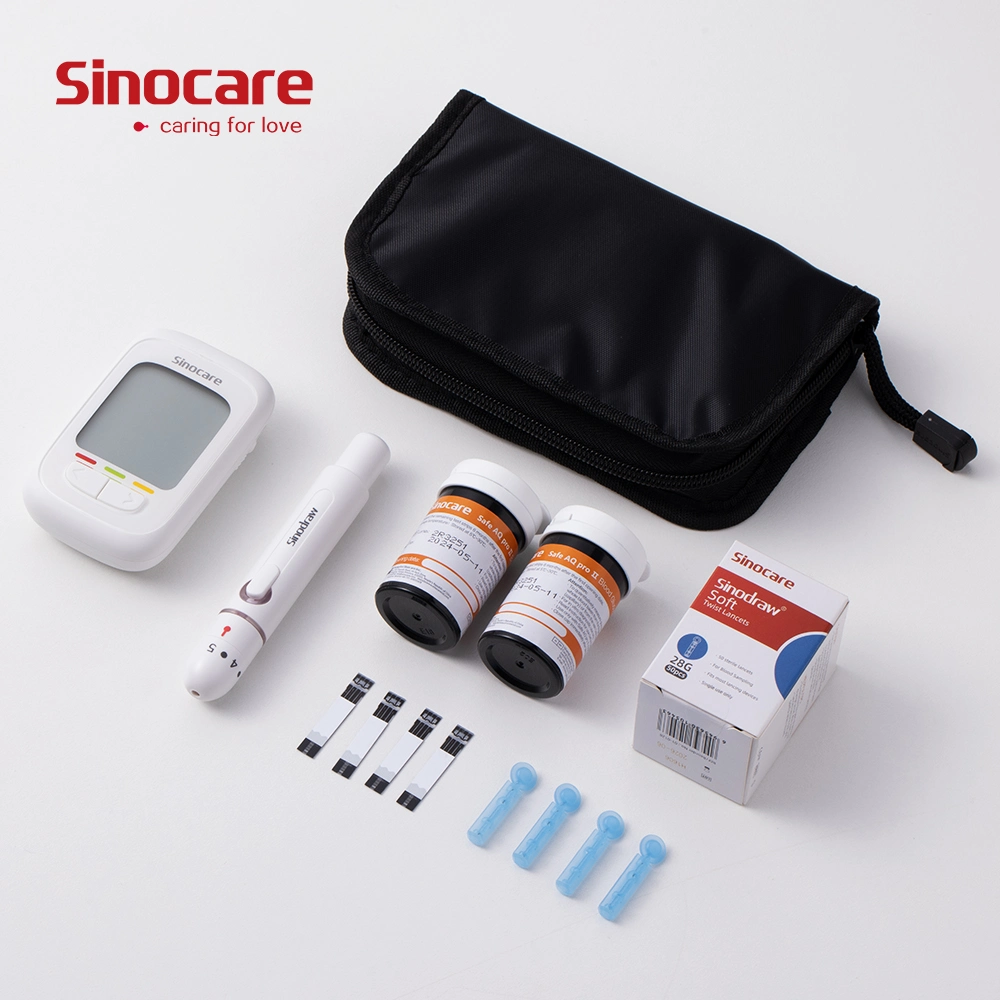 Sinocare Blood Glucose Meter Glucometer with Test Strips Electronic Digital Blood Glucose Meter