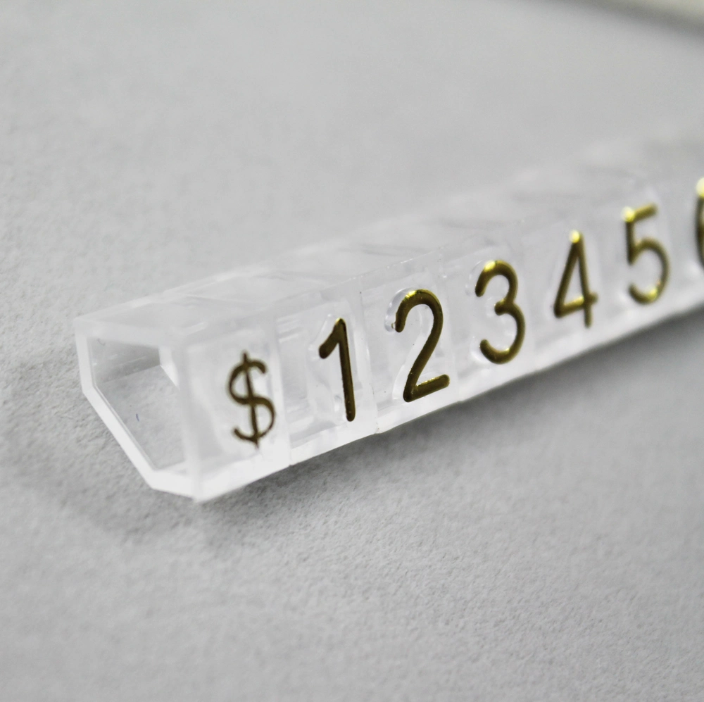 Custom Transparent Plastic Display Pricing Tag Cube for Jewelry Shop