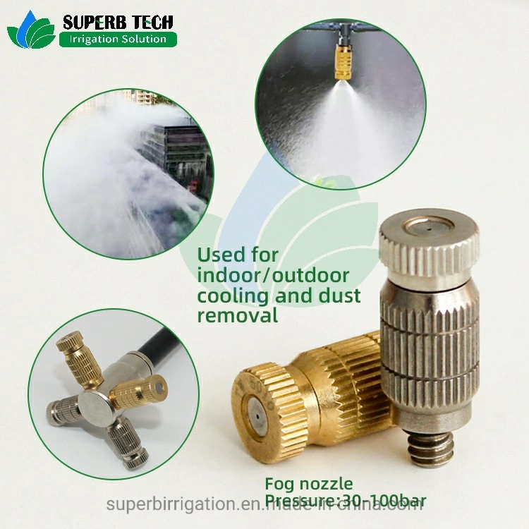 Manufacturer Supply Fogging System Water Spray Nozzle Brass High Pressure Misting Nozzle