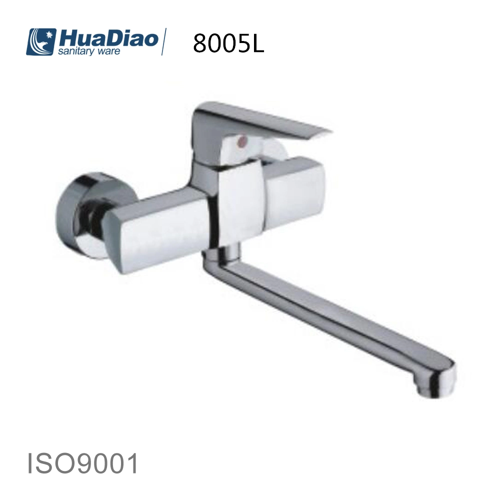 Square Brass Chromed Bidet Mixer Faucet in Bathroom