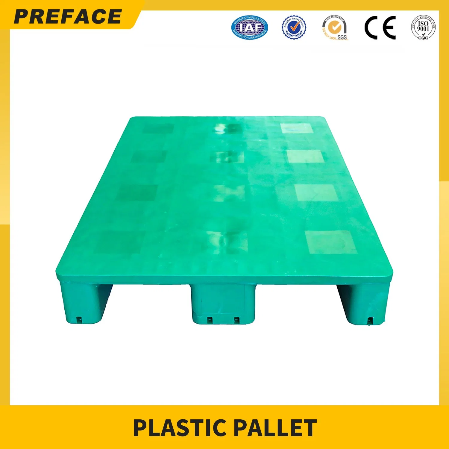 1200X800mm Heavy Duty Double Side Flat Top Durable Stackable Plastic Pallet for Sale Logistics and Transportation Heavy Duty Plastic Pallet Custom Size